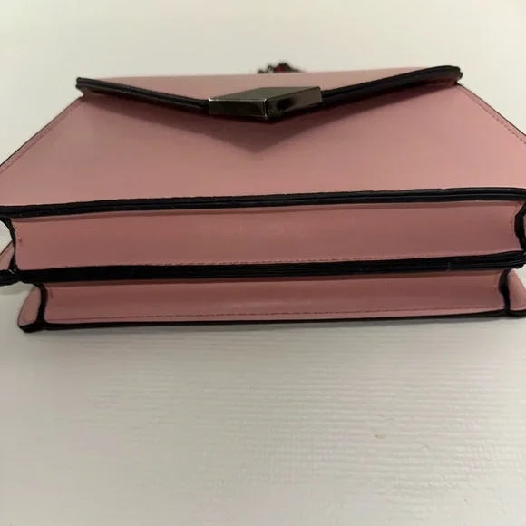 Pink Crossbody Bag with Chain Strap - Picture 5 of 8